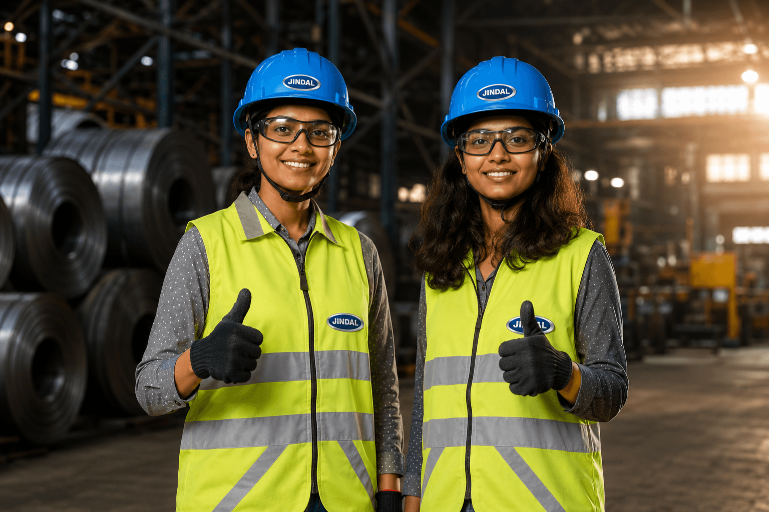 Jindal team on the steel plant floor
